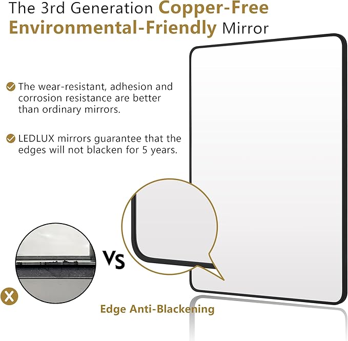 24"x30" Bathroom Wall Mirror - Image 2