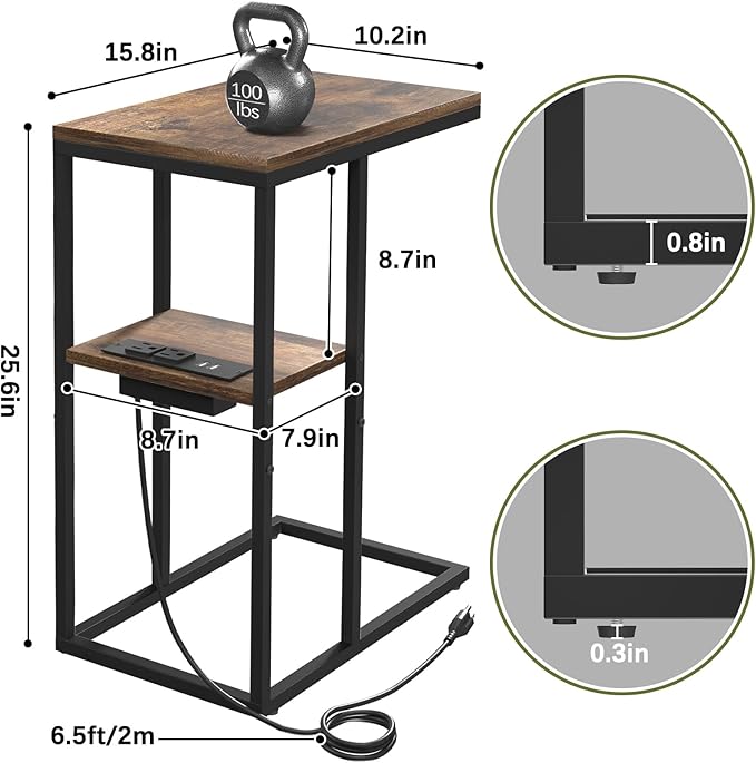 Yoobure C Shaped End Table - Image 3