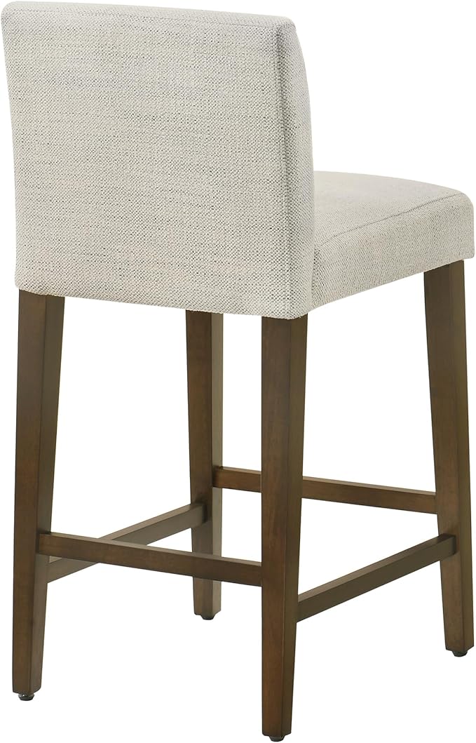 CHITA Counter Height Bar Stools Set of 2, Fabric in Ivory - Image 6
