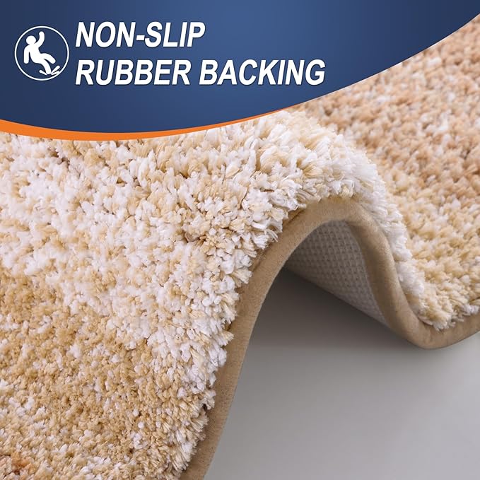 OLANLY Bathroom Runner Rugs 47x17, Extra Soft Absorbent Microfiber Bath Rugs - Image 4