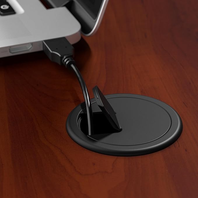Bush Business Furniture Series A 36W Small Desk in Hansen Cherry and Galaxy - Image 5