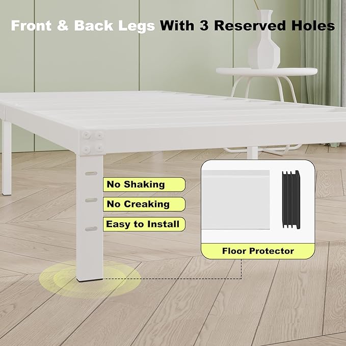 12 Inch Twin Bed Frames, Heavy Duty Metal Twin Platform Bed Frame, No Box - Image 4