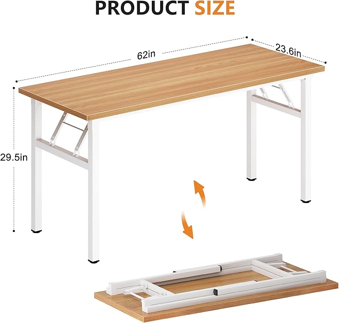 DlandHome Computer Desk 62 inches Office Desk Computer Table Study Writing Desk - Image 3