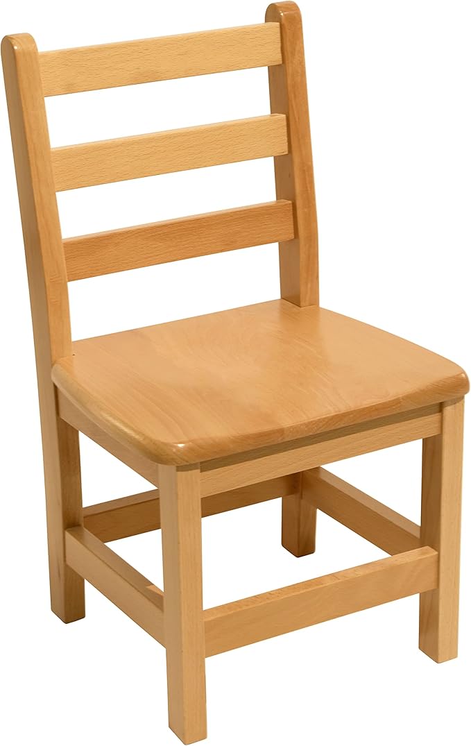 Kids Wooden Chair Set, Fully Assembled Youth Ladderback Wood Chairs - Image 3