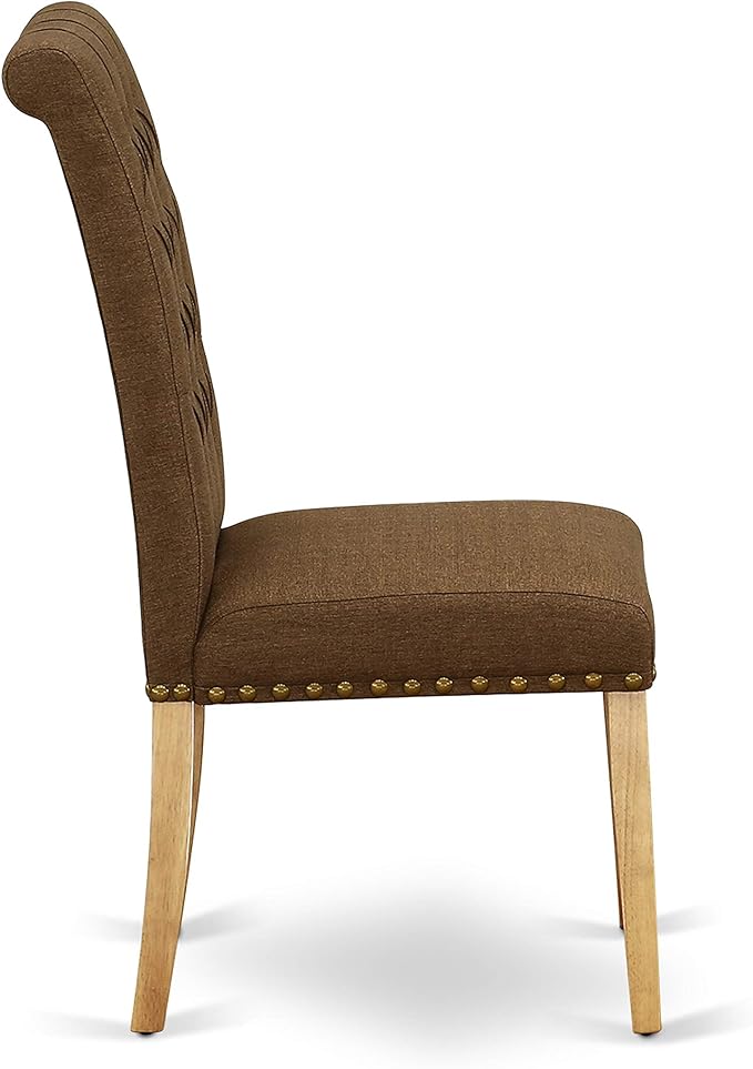 East West Furniture ESBR3-OAK-18 3 Piece Kitchen Table & Chairs Set Contains a - Image 7
