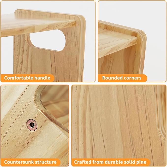 Wooden Step Stool, Two Step Stool - Image 5