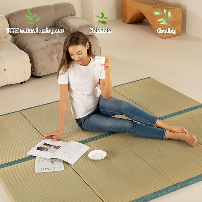 MustMat Tatami Futon Mattress Foldable Tatami Mat Twin Japanese Floor Mattress - Image 3