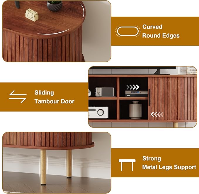 GarveeHome 47.2" TV Stand, Modern TV Console Table - Image 3