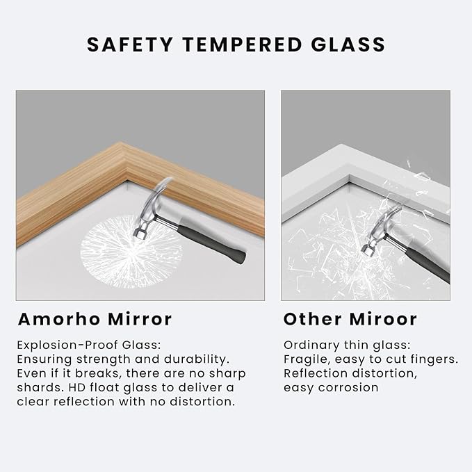 Amorho 20X30 Inch Bathroom Mirror - Image 3
