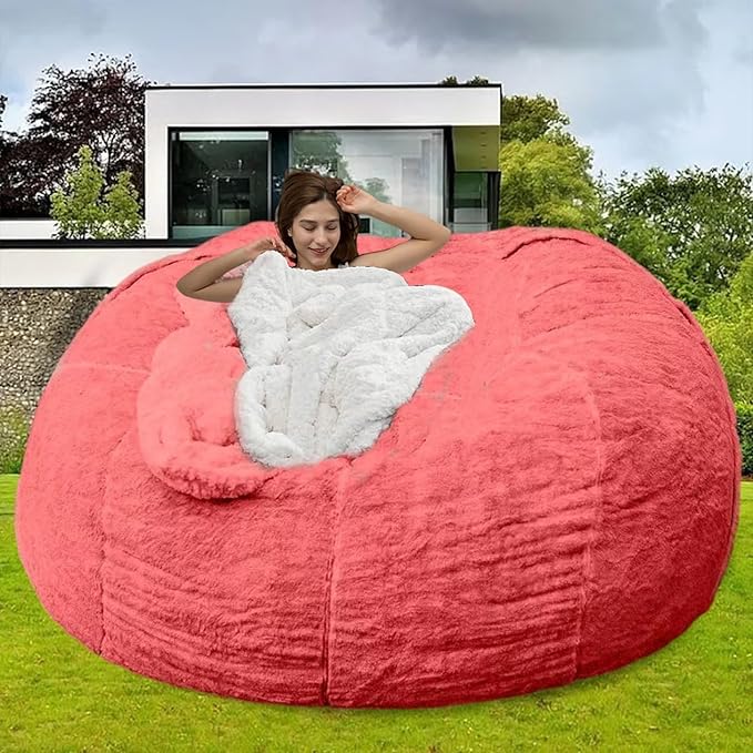 Bean Bag Chair for Adults Kids Without Filling Comfy Oversized Round Lazy Sofa - Image 8
