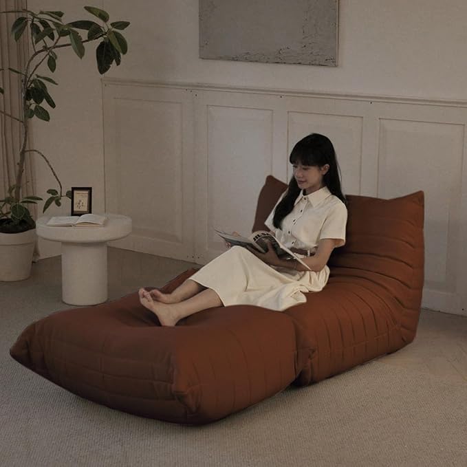 Luxury Sofa Couch Chair, Lazy Floor Seating, Fireside Bean Bag Chair, Ergonomic - Image 7
