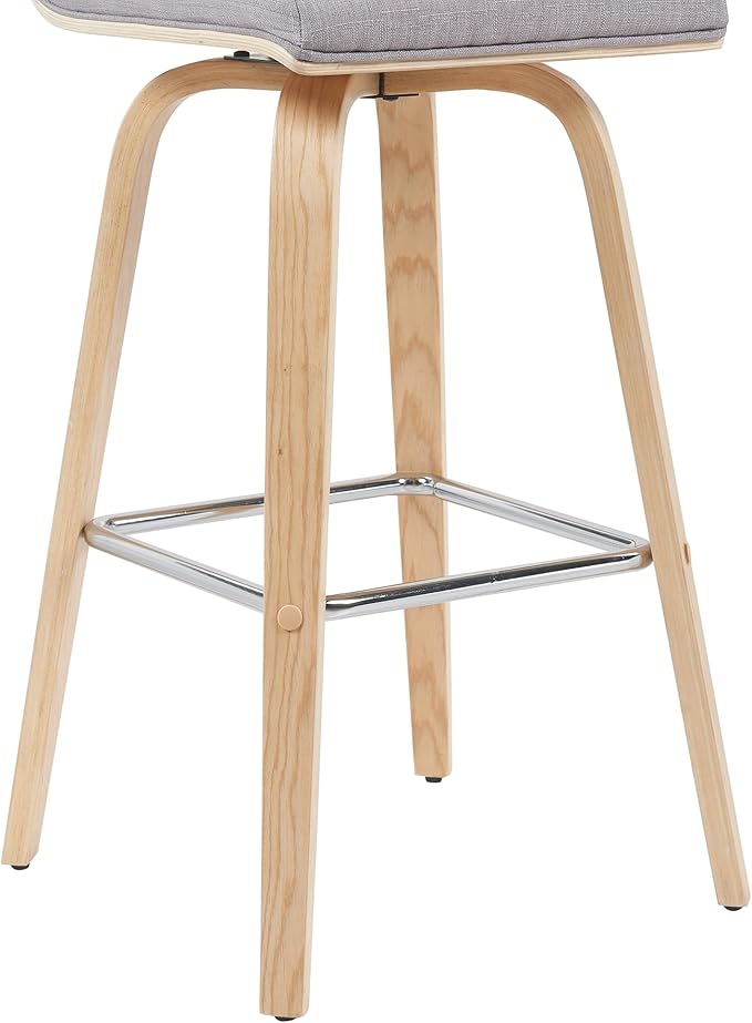 Armen Living Vienna Modern Swivel 30" Bar Height Barstool - Image 7