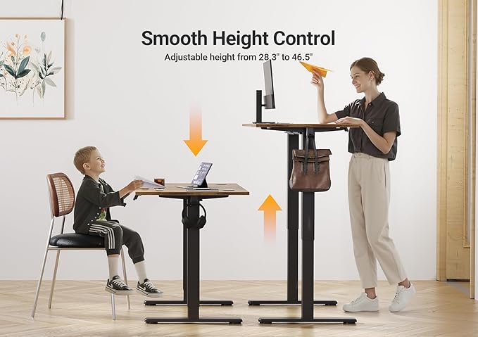 Seang Electric Standing Desk Adjustable Height, 48 x 24 Inch Sit Stand Desk - Image 4