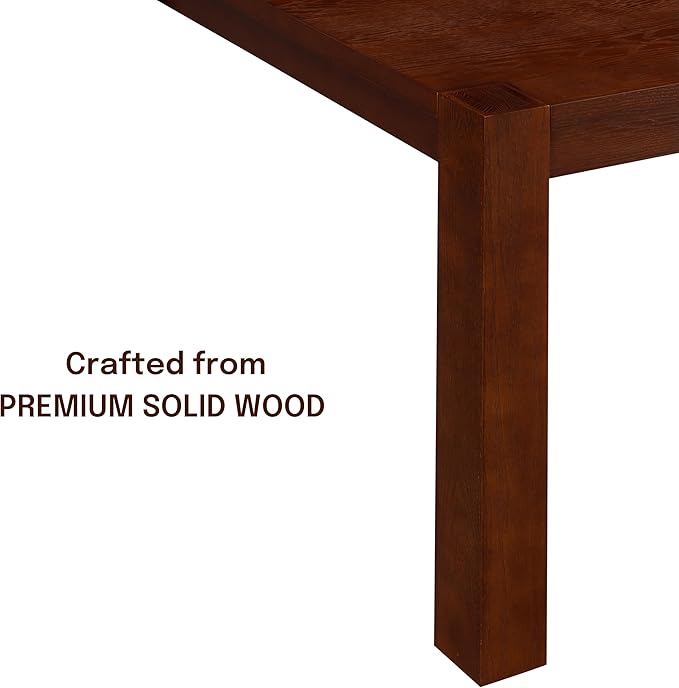 NTC Block 55 Inch Modern Farmhouse Dining Table, Rectangular Dinner Table - Image 3