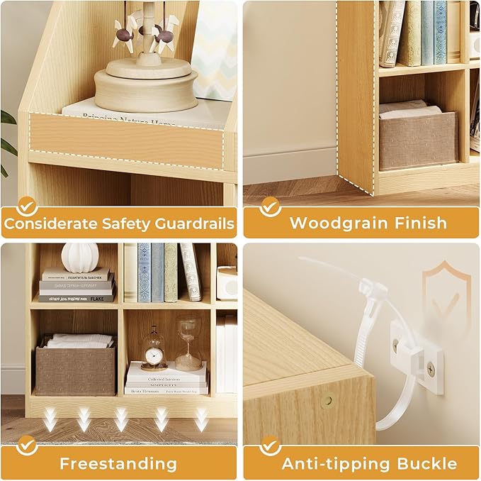 9-Cube Wooden Storage Bookcase - Image 3