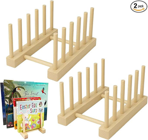 2 Pcs Wooden Kids Bookshelf, Toddler Book Display Shelves Children Book Rack by Unknown