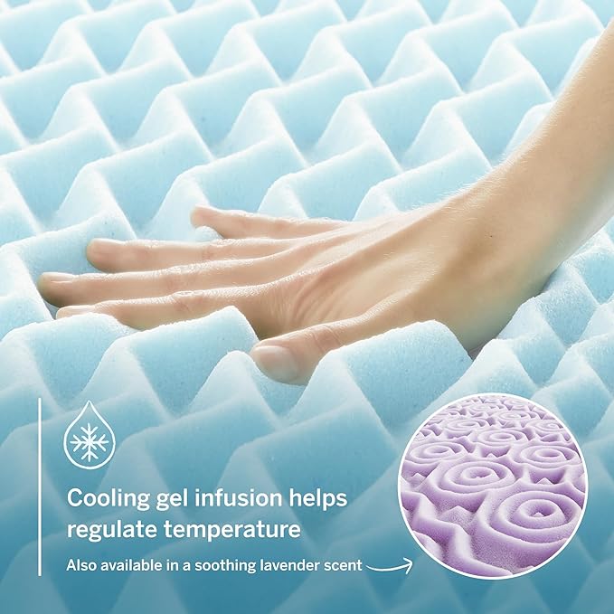 LUCID Mattress Topper, Twin XL, 2 Inch, Memory Foam Mattress Topper - Image 3