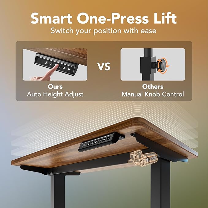 HUANUO 71 x 30 inch Electric Standing Desk Adjustable Height, 4 Memory Height - Image 5