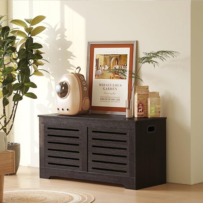 DINZI LVJ Storage Chest, Flip-Top Wooden Toy Box - Image 3