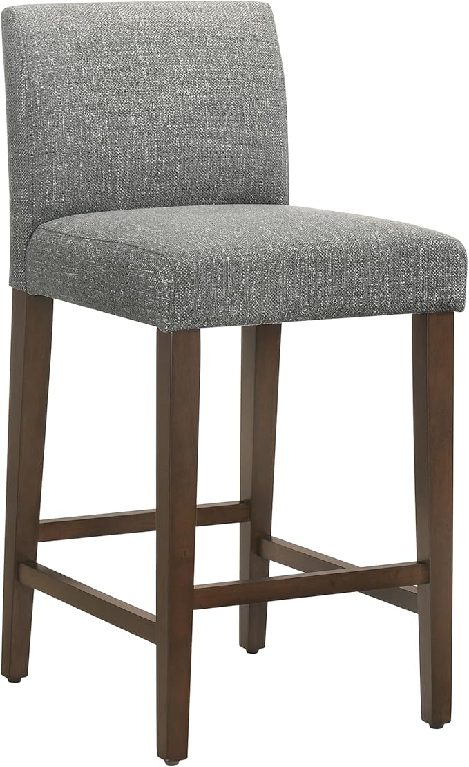 CHITA Counter Height Bar Stools Set of 3, Fabric in Fog Grey - Image 4