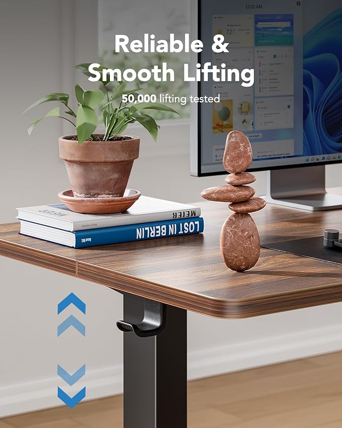 HUANUO 48" x 24" Electric Standing Desk Adjustable Height, 4 Memory Height - Image 6