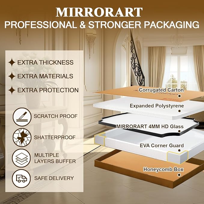 Scalloped Mirror, Matte Black Mirror - Image 9