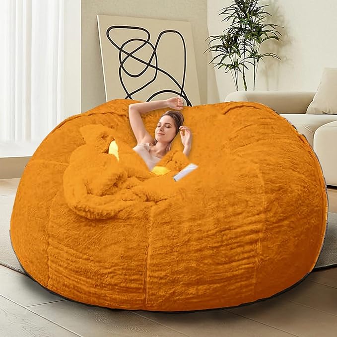 Bean Bag Chairs for Kids Comfy Fluffy Big Joe Bean Bag Chair Cover Without - Image 8