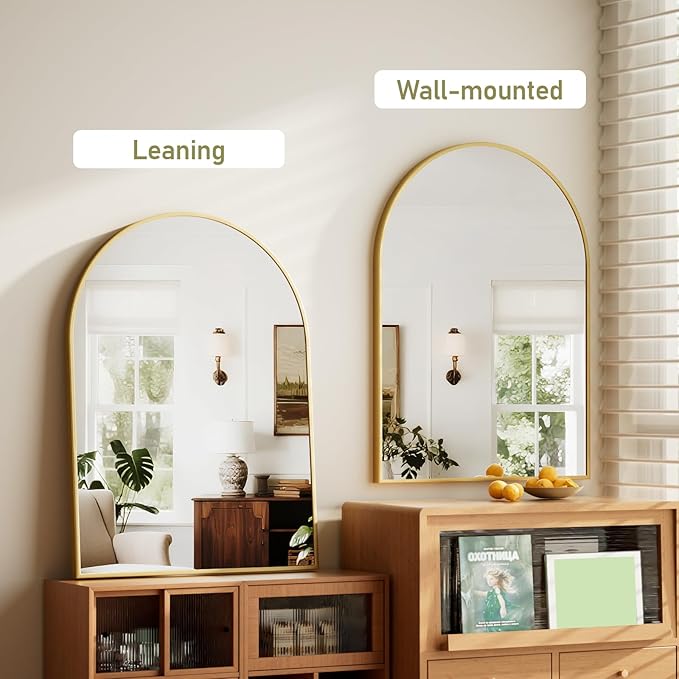 HARRITPURE 32"x48" Arched Bathroom Mirror - Image 8