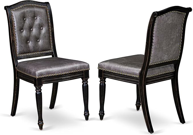 NKMA9-SBB-34, 9-pc Dining Table Set Consists of a Wooden Dining Table and 8 - Image 4