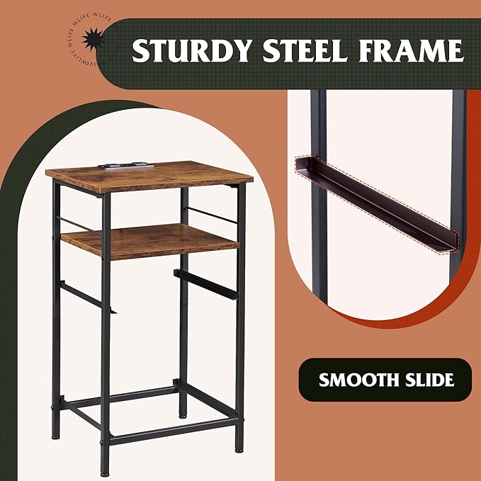 WLIVE Night Stand Set 2, Nightstand - Image 7
