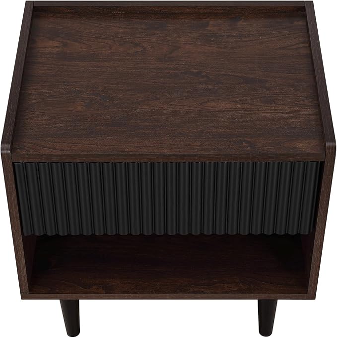Manhattan Comfort Duane Modern Ribbed Nightstand, Bedside Table - Image 11