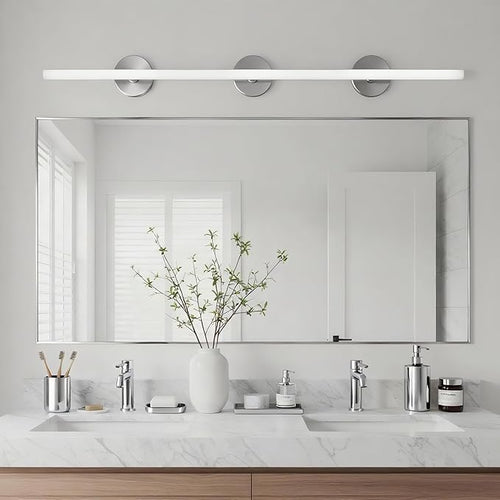 20x40 Inch Nickel Bathroom Mirror by Bonverre