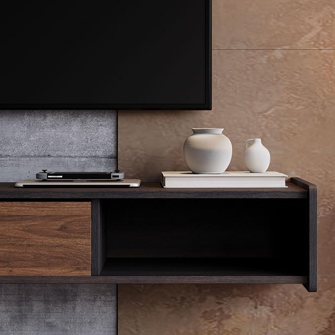 86'' Floating TV Stand, Wall Mounted TV Console, Floating TV Cabinet, Under TV - Image 6