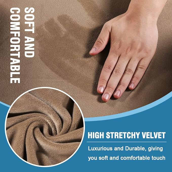 H.VERSAILTEX Sofa Cover 3 Piece T Cushion Sofa Slipcovers Thick Velvet Couch - Image 3