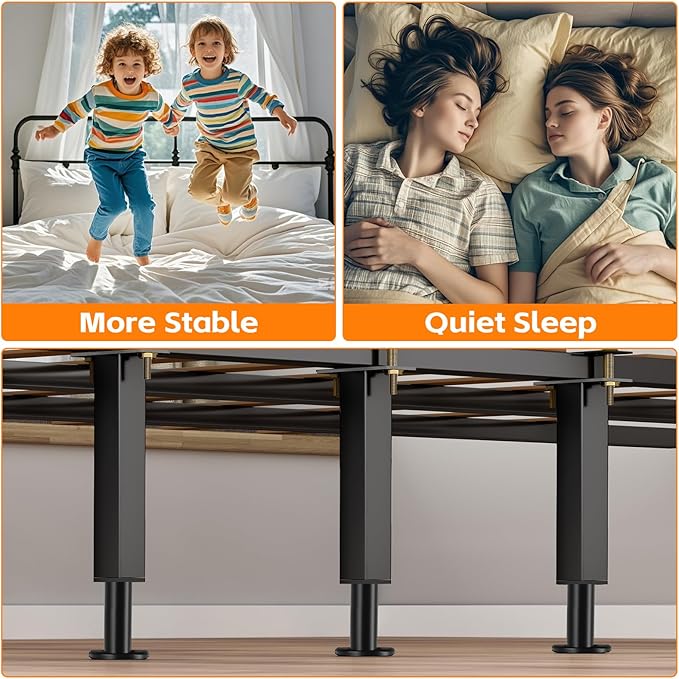 6PCS Adjustable Height Bed Support Legs, 7.3-12 In, Metal Heavy Furniture Legs - Image 7