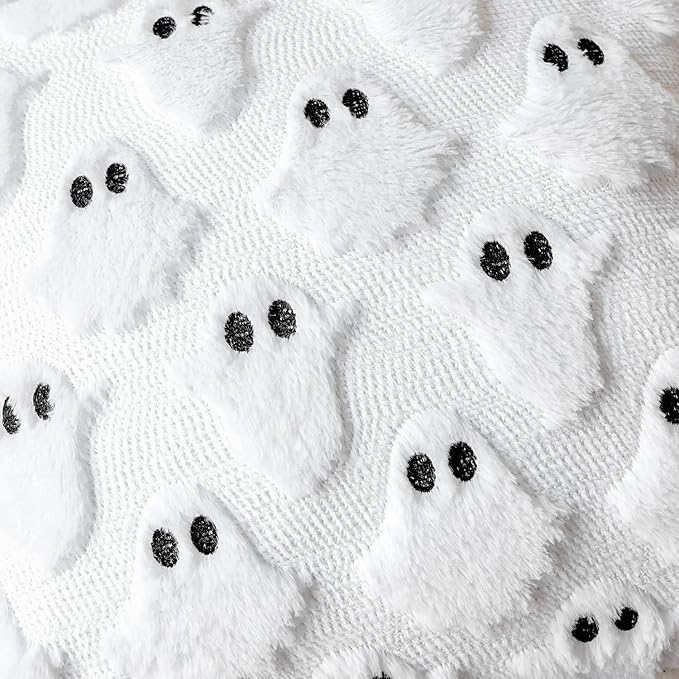4TH Emotion Halloween Ghost Decorative Pillow Covers 16x16 Set of 2 - Image 2