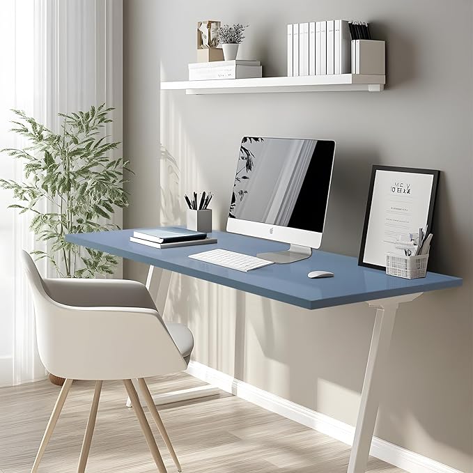 Kaboon 45.67"x23.62" Table Top, Solid One-Piece Desktop, Reversible Melamine - Image 2