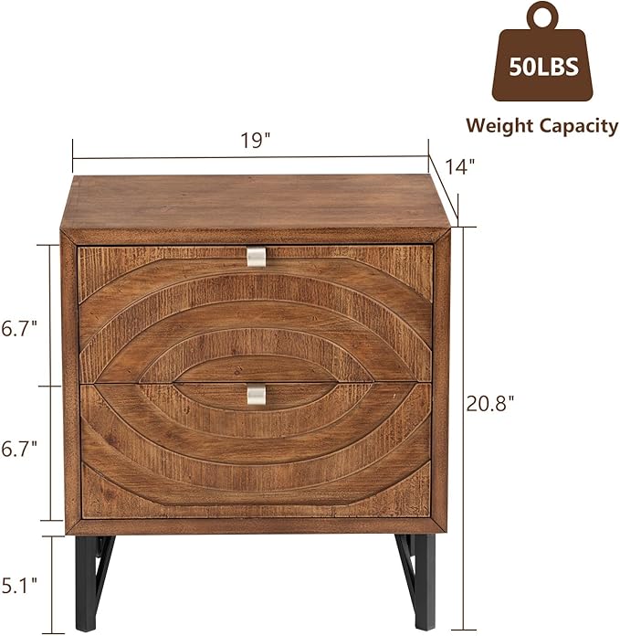 COSIEST Vintage Nightstand - Image 2