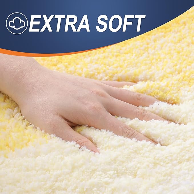 OLANLY Bathroom Runner Rugs 54x24, Extra Soft Absorbent Microfiber Bath Rugs - Image 2