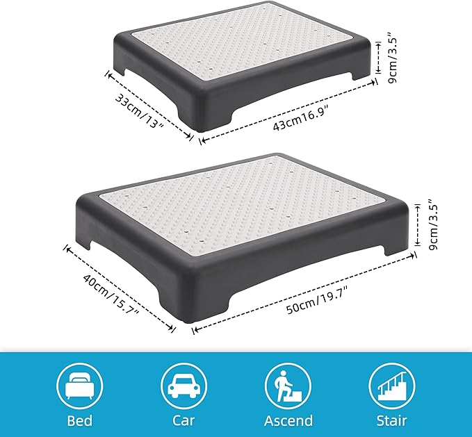 Outdoor Step Stool for Adults Mobility Step Non-Slip Safety Bed Step for - Image 3