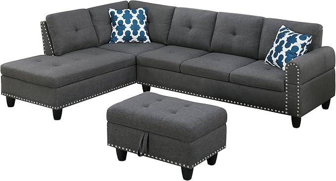 98 Inch L Shaped Sectional Sofa - Image 7