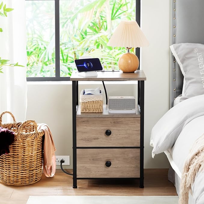 AMHANCIBLE Night Stand Set 2, Nightstand - Image 2