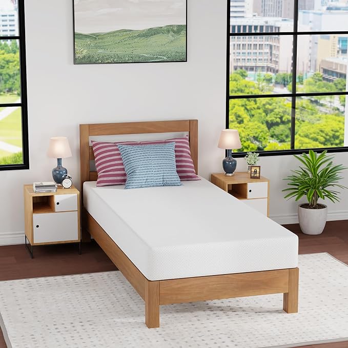 FDW | 8 Inch Twin XL Mattress | Medium Firm | Gel Memory Foam Mattress | White by FDW