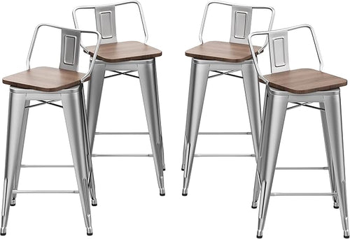 24 Inch Swivel Bar Stools Set of 4 by ALISH