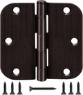 3 Pack 3 1/2 Inch Door Hinges Oil Rubbed Bronze 3.5 Inch Black Interior Hinge by TDCHINGES
