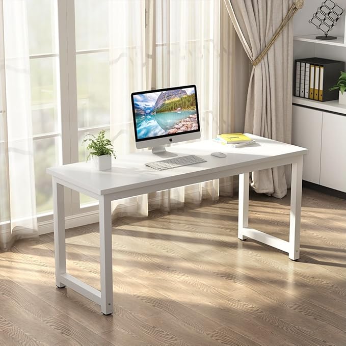 Tribesigns Computer Desk, 63 inch Large Office Desk Computer Table Study - Image 2