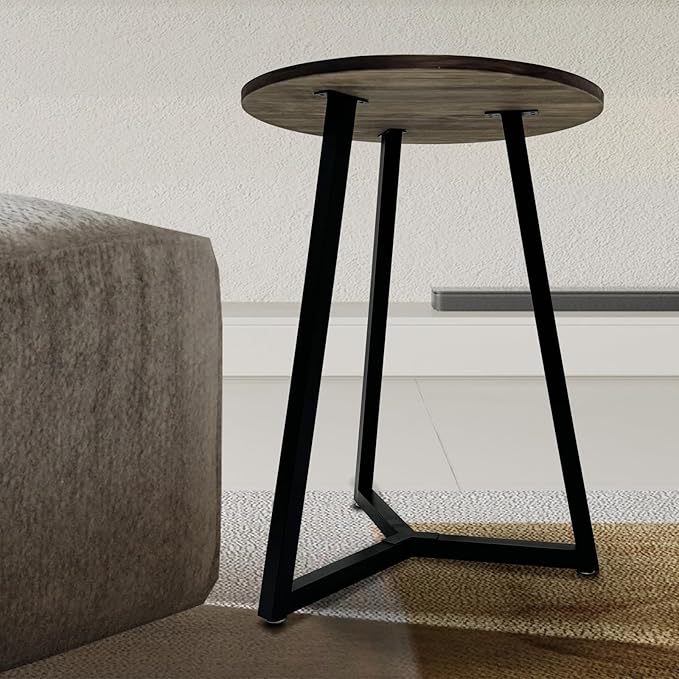 Round Metal Coffee Table Legs, 16 Inch Black Iron Dining Table Base Only - Image 4