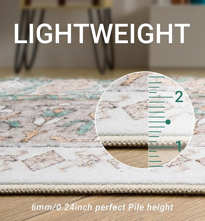 zesthome 8x10 Area Rugs for Living Room, Non-Slip Backing Washable Rugs - Image 5