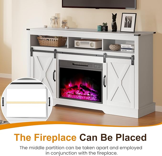 RoyalCraft Farmhouse TV Stand for 23" Fireplace - Image 6