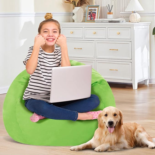 2FT Bean Bag Chair with Ultra Soft Velvet Cover Bean Bag Sofa with Memory Foam - Image 2